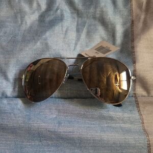 Silver Aviator Sunglasses